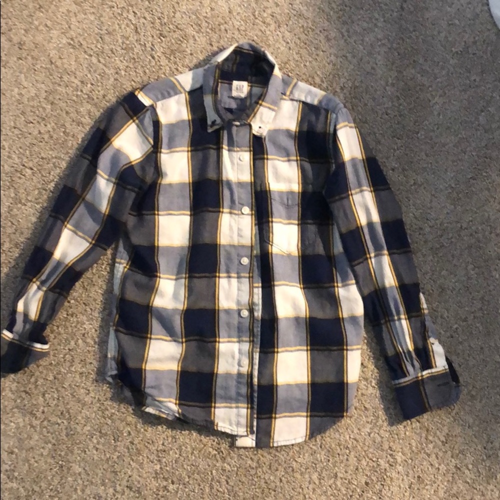 Boys gap plaid button down